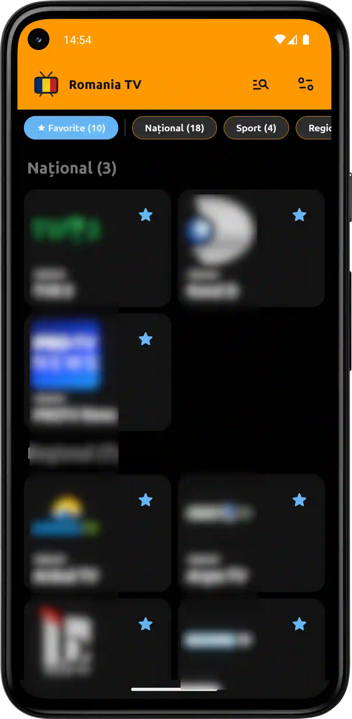 Lista de canale favorite
